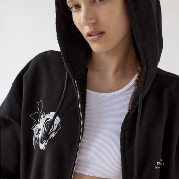 Mercer street flowers zip up sweatershirt - Picture 2 of 5